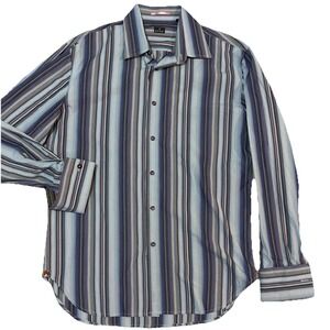 PAUL SMITH Blue Men's  Shirt w/French Cuffs  Size‎ Medium EUC